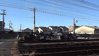 着雪 EF210-11号機[岡]牽引1060レ 蓼原踏切 吉原駅～富士駅間通過 UM12A多し