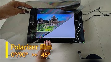 Replacing polarizer film Nextview monitor/TV LCD screen. convert  0°  polarize film to 45° degree.