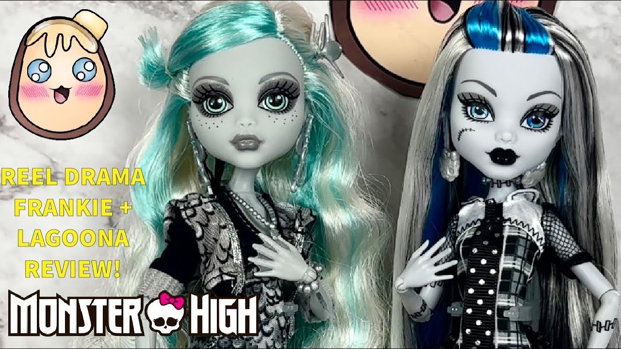 MONSTER HIGH IN BLACK AND WHITE?!? Reel Drama Frankie Stein and Lagoona  Blue Dolls Unboxing + Review 