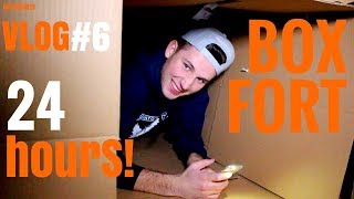 VLOG #6  24 HOUR GIANT BOX FORT!!!!!!!!!