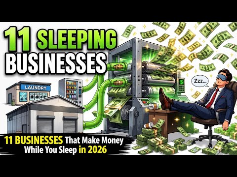 Thumbnail for 11 Businesses That Make Money While You Sleep in 2026 | Passive Income Business Ideas