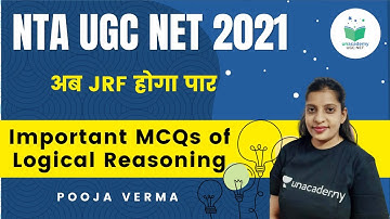 NTA UGC NET 2021 | Logical Reasoning by Pooja Verma | Important MCQs of Logical Reasoning