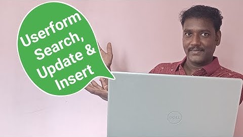 Part 35 - Data search, update & insert by using VBA Userform | Kallanai YT