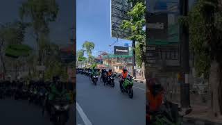 sunmori Malino with all bikers Kawasaki