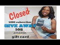 2020 1K giveaway 50$ Amazon giftcard
