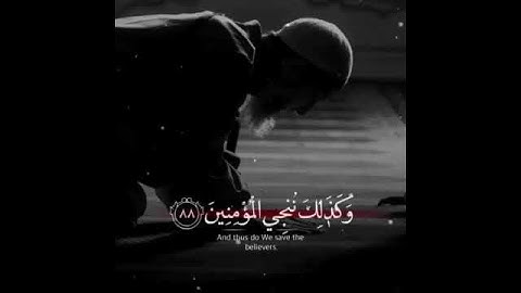 فَاسْتَجَبْنَا لَهُ وَنَجَّيْنَاهُ مِنَ الْغَمِّ ۚ وَكَذَٰلِكَ نُنجِي (88) سورة الأنبياء