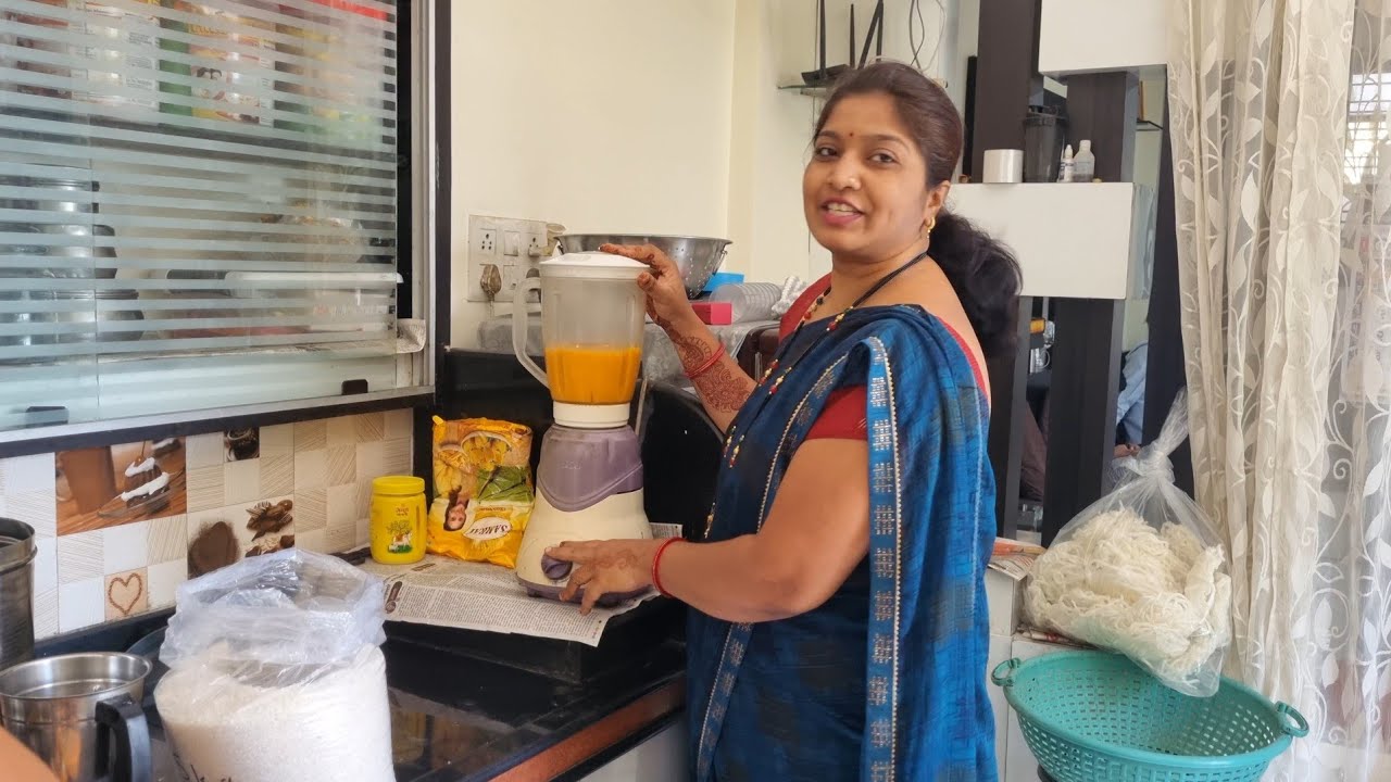 बहिणीच्या घरी आज नविन व्याहिना जेवण..😍 पुन्हा आमरस मांडे..😃