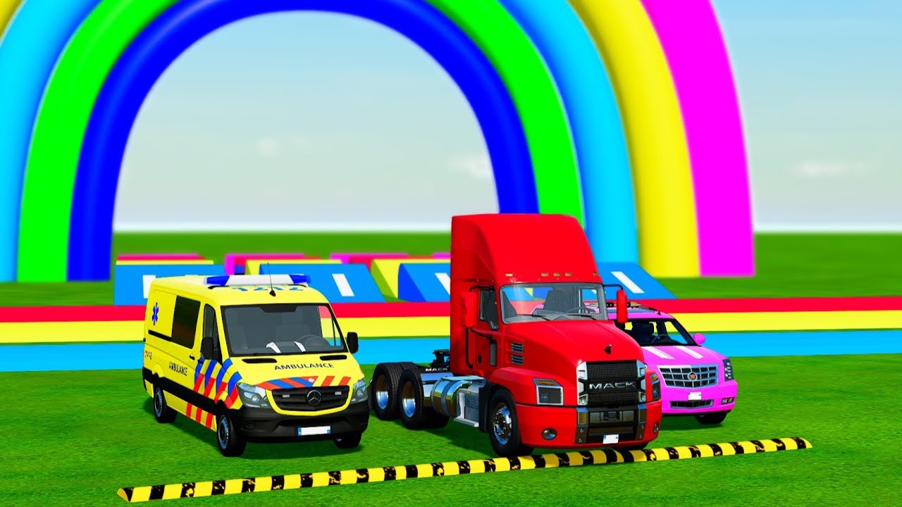 Colorful Emergency Fleet Transport – Road to New Destination