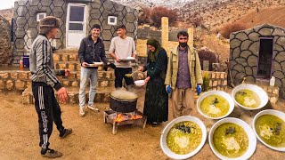 "Amir's Family Cooking Adventure: Crafting Delicious soup (Ash reshteh) on a Rainy Day"