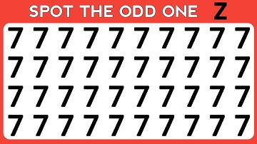 Zoek de vreemde eend | Ultieme observatievaardigheid | Letter- en cijferquiz