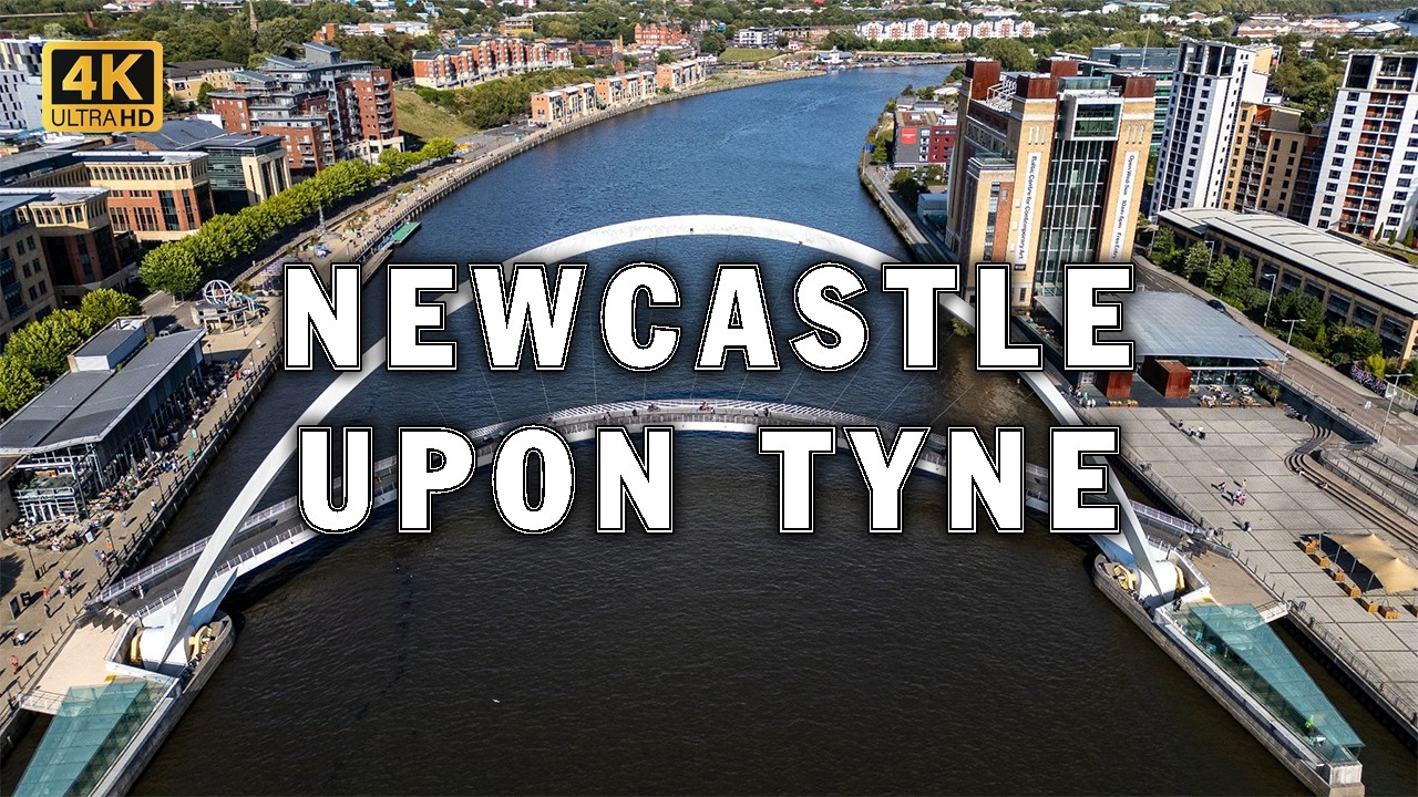 Scenic 4K Aerial video from Newcastle upon Tyne