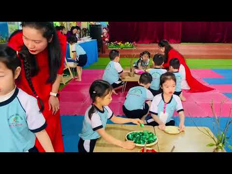 Tạo hình từ học liệu làm cây xanh lớp lớn - youtube