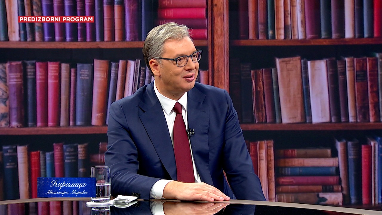 ĆIRILICA MILOMIRA MARIĆA - GOST ALEKSANDAR VUČIĆ