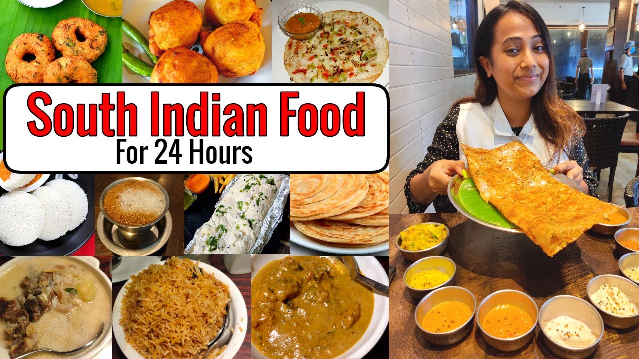 I only ate SOUTH INDIAN Food for 24 hours Food challenge !