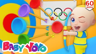 The Colors Song (Bow & Arrow Play Game) + more nursery rhymes & Kids songs - Baby yoyo