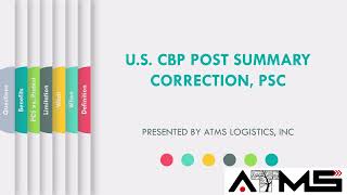 40E. U.S. CBP POST SUMMARY CORRECTION (PSC) Net Worth
