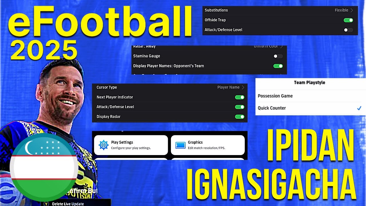 Endi kuchliroq o’ynaysiz😈 | eFootball 2025 uzbek tilida ipidan ignasigacha tushuntirib beraman. 🇺🇿