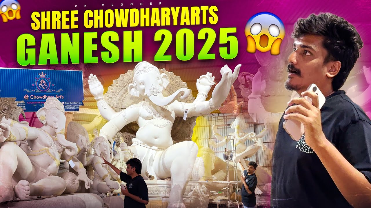 Shree Chowdhary Art’s Ganesh 2025 | Unseen Mumbai Style Idol Making in Hyderbad 2025 | Laxmiguda