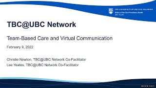 Team-Based Care and Virtual Communication