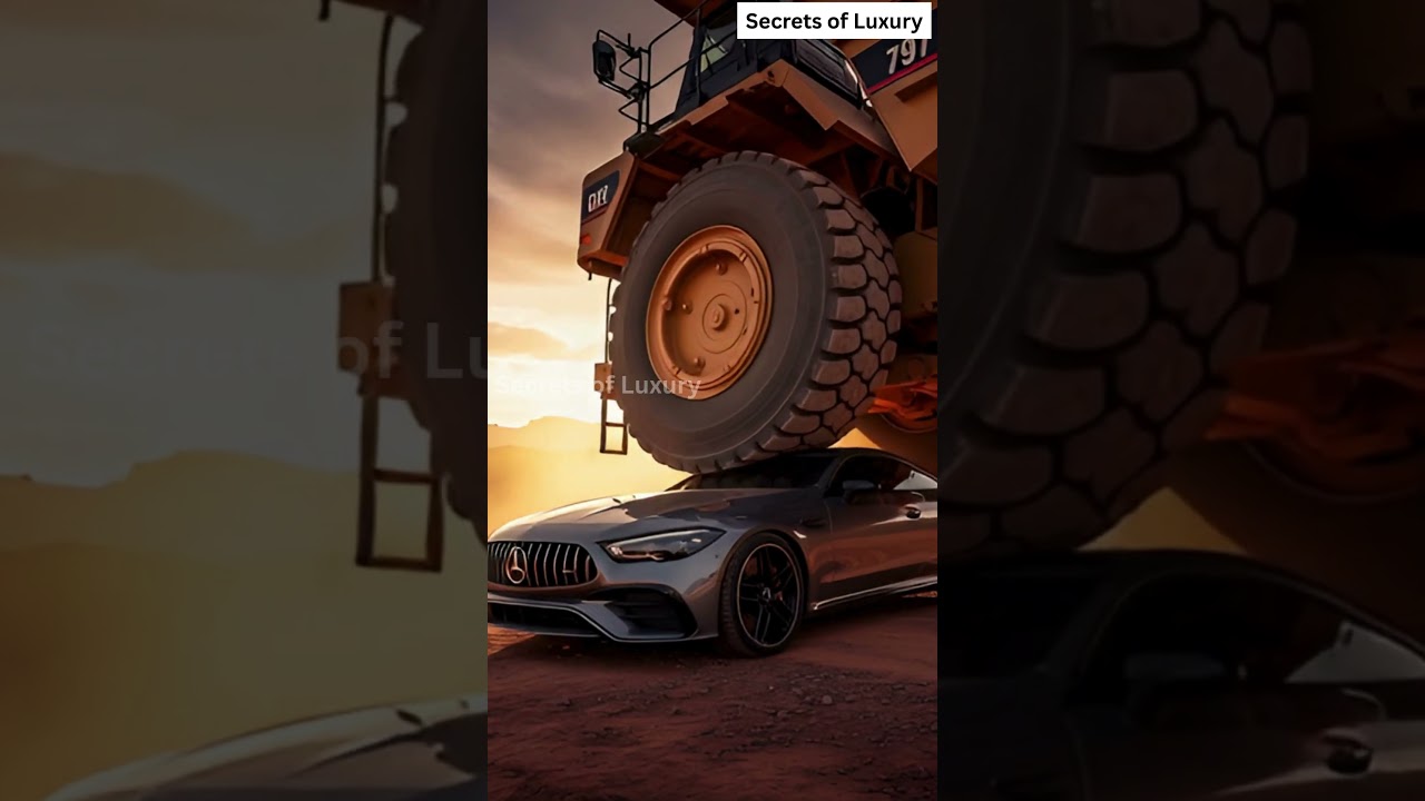 Caterpillar 797B vs Mercedes CLE 53 💥 Unreal AI Crash Simulation | No Damage Test