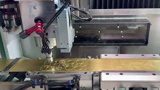 This is the G5-430 — 5-axis flat sheet machine. Built for precision engraving on precious metals.