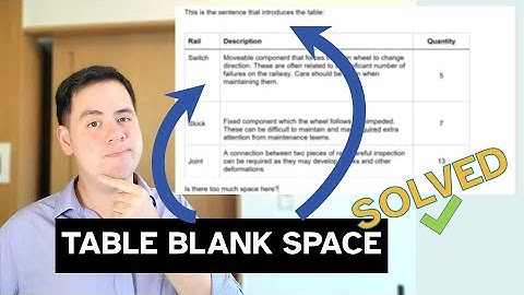 How to remove white space around a table in Word