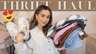 New York HUGE thrifting haul | high end clothing on a budget!