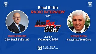 B'nai B'rith CEO Dan Mariaschin Interview with George Korda Four Months After Oct. 7