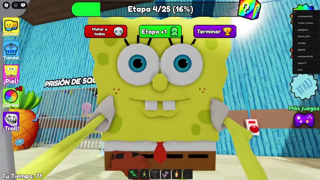 PARKOOUR CON TEMATIA DE  BOD ESPONJA