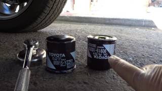 There are going to be two types of corolla filter changes. right or
wrong. no matter how you go about it. changed your oil, see my 2013,
2010 for the cor...