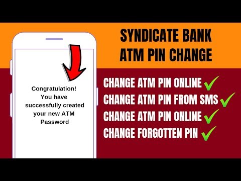 Syndicate Bank Atm Debit Card Pin Change On Atm How To Change Syndicate Bank Atm Pin Forgot Reset Youtube