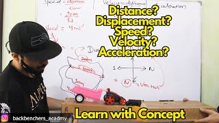 Distance | Displacement | Speed | Velocity | Acceleration | Physics Class 9th | Class 9th Physics