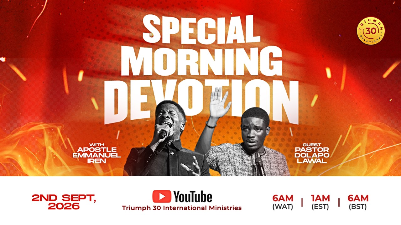 SPECIAL MORNING DEVOTION WITH PASTOR DOLAPO LAWAL  | MATTHEW 5 COMMENTARY | 2ND  SEPTEMBER  2026
