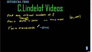 AP Calculus AB Finding Critical Values on an Interval TRIG