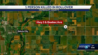 Driver dies after rollover crash in northern Iowa