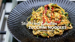 Zucchini Noodle Stir Fry Zoodles Recipe Elle Republic