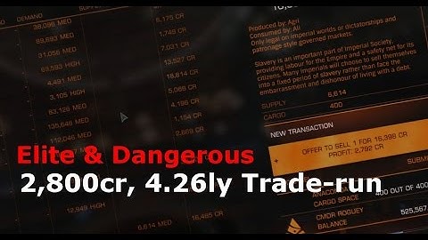 The 2,800, 4.26ly trade-run (Elite: Dangerous)