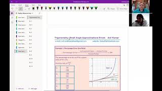 Trigonometry Small Angle Approximation Percentage Error Edexcel Anil Kumar