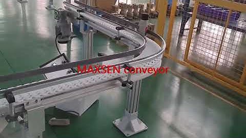 90° curve flexlink conveyor testing