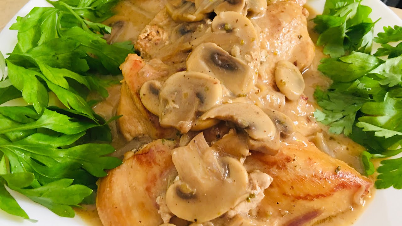 Chicken Breast with Creamy Mushroom Gravy YouTube