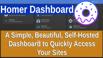 Homer Dashboard - Open Source, Self Hosted, Beautiful Shortcuts to all your sites and services.