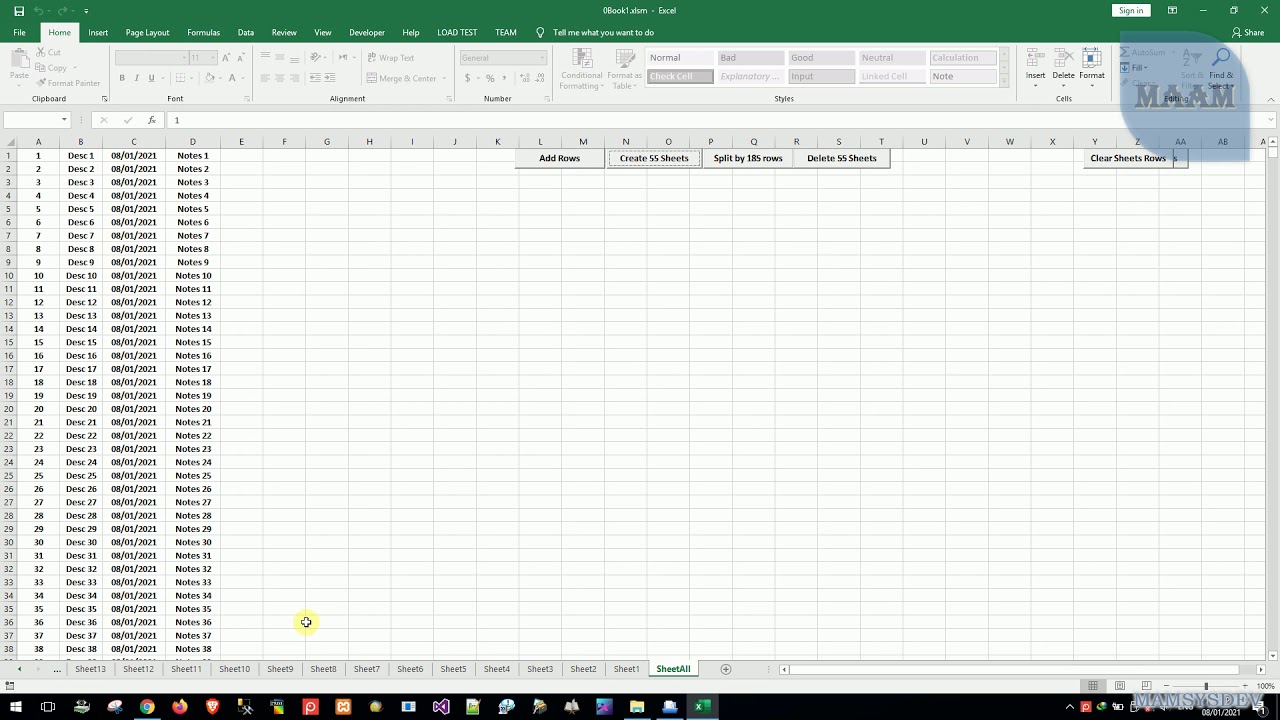  Split Data Into Multiple Worksheets By Rows Count In Excel 2021 01 08 