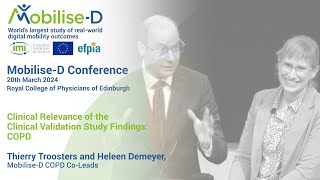 Clinical Relevance Of Mobilise-D Findings For Copd Thierry Troosters And Heleen Demeyer