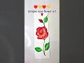 Easy Art! Amezing Rose Painting 🌹✨️♥️💛🥰 #flowerpainting #shortsfeed #rose #shorts