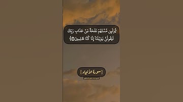 سورة الأنبياء الآية ٤٥ الى ٤٧ بصوت الشيخ محمد صديق المنشاوي