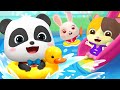 Five Little Kids Swimming in the Pool | Learn Numbers | Nursery Rhymes | Kids Songs | BabyBus