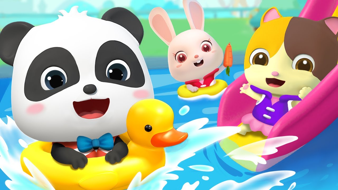 Five Little Kids Swimming in the Pool | Learn Numbers | Nursery Rhymes | Kids Songs | BabyBus