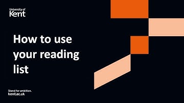 How to use your reading list