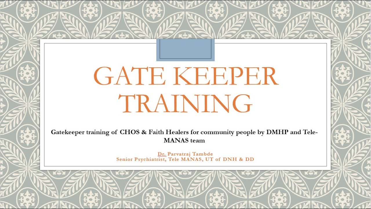 GateKeeper Training CHOs and Faith healers - YouTube