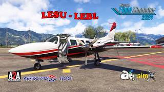 A2A Simulations Accu-Sim Aerostar 600 | LESU  - LEBL | MSFS 2024